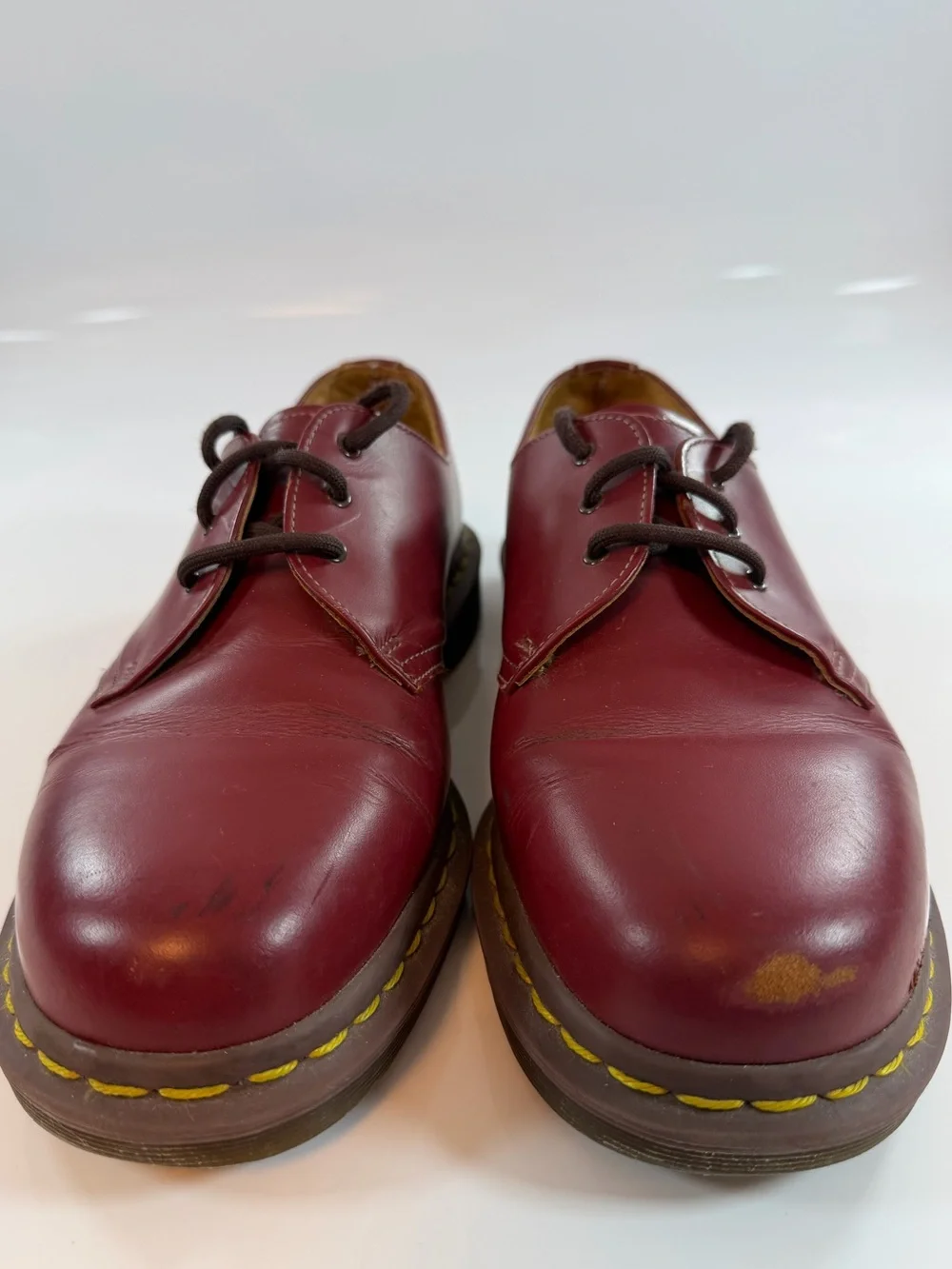 Dr. Martens 1461 Made in England Cherry Red‎ Leather Oxfords Size 9